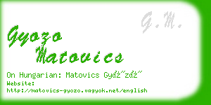 gyozo matovics business card